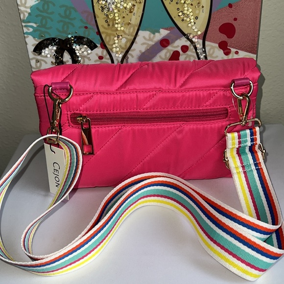CEJON Fuchsia Nylon Crossbody Bag - Picture 5 of 16